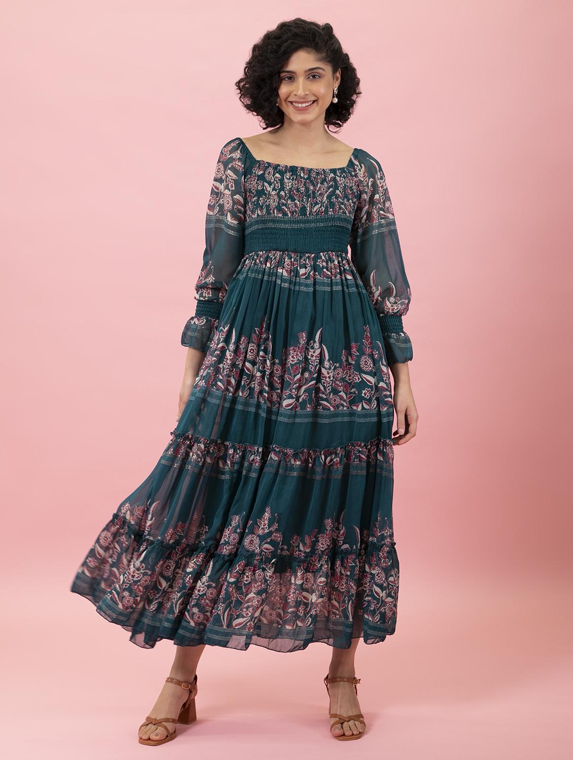 women's tiered dress floral dress - 20289735 - Zoom Image - 0