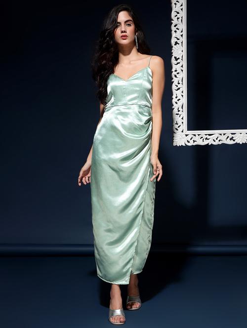 women's wrap solid dress - 20289737 -  Standard Image - 0