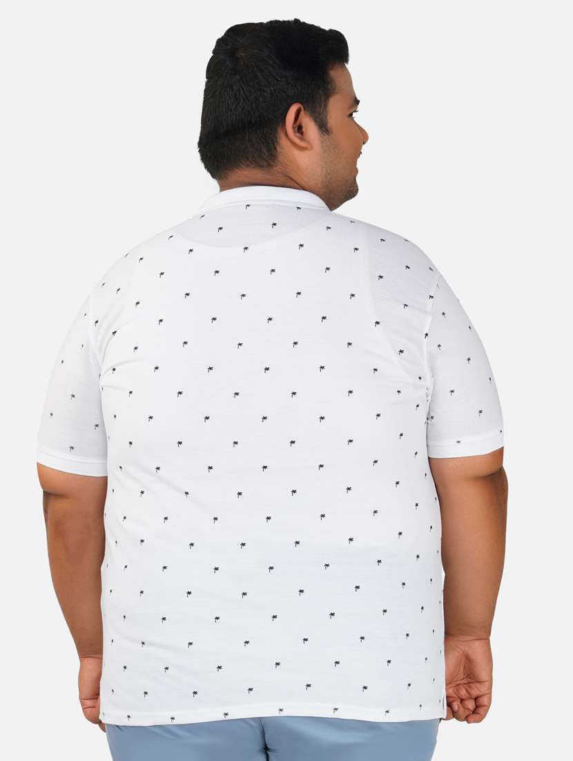 men white polyester plus size polo t-shirt - 20289806 -  Standard Image - 2