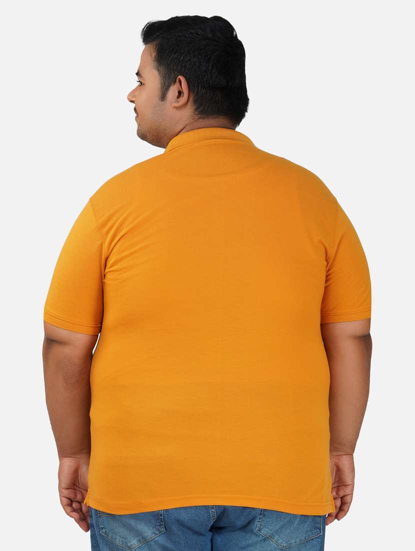 men mustard plus size polo t-shirt  - 20289808 -  Standard Image - 2