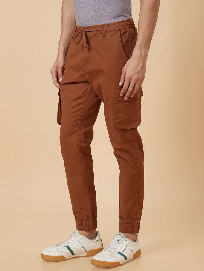 men solid mid rise regular fit cargo - 20289912 -  Standard Image - 2