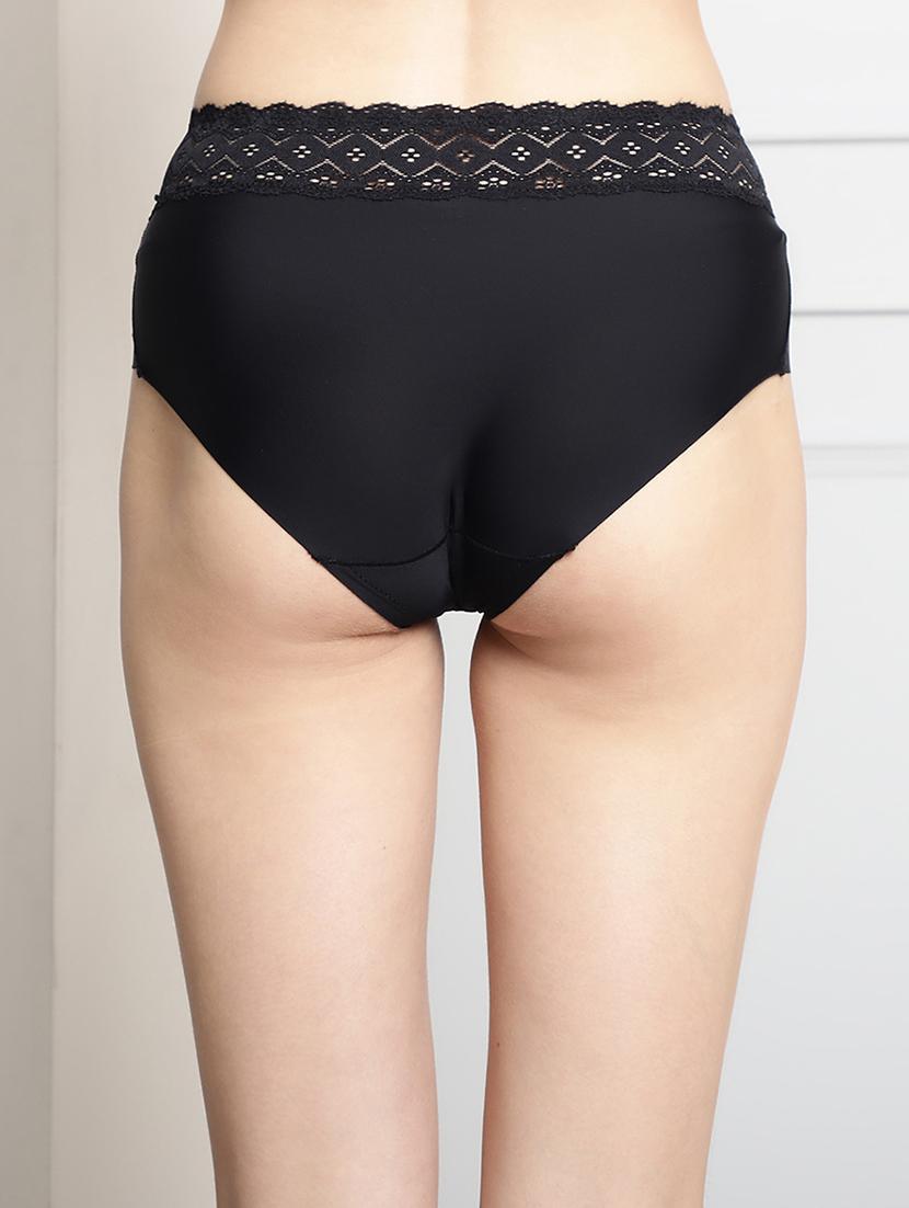 black polyester thongs panty - 20289924 - Standard Image - 2