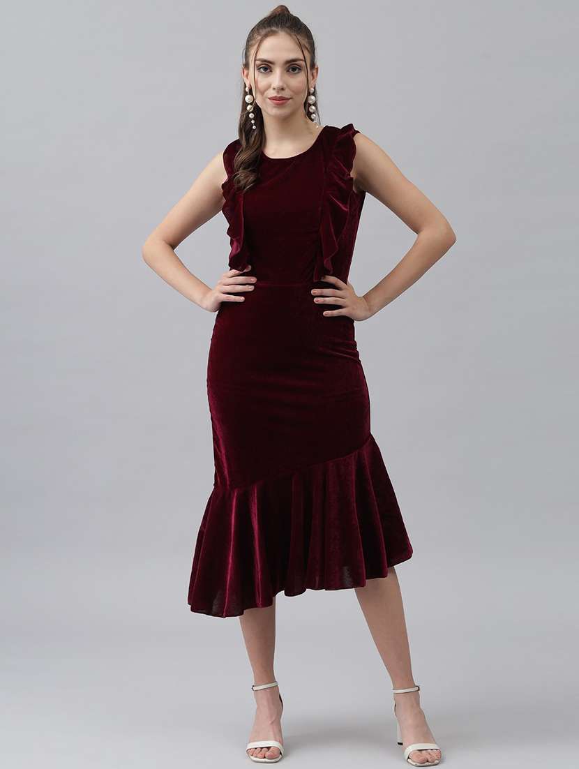 women's tiered dress solid dress