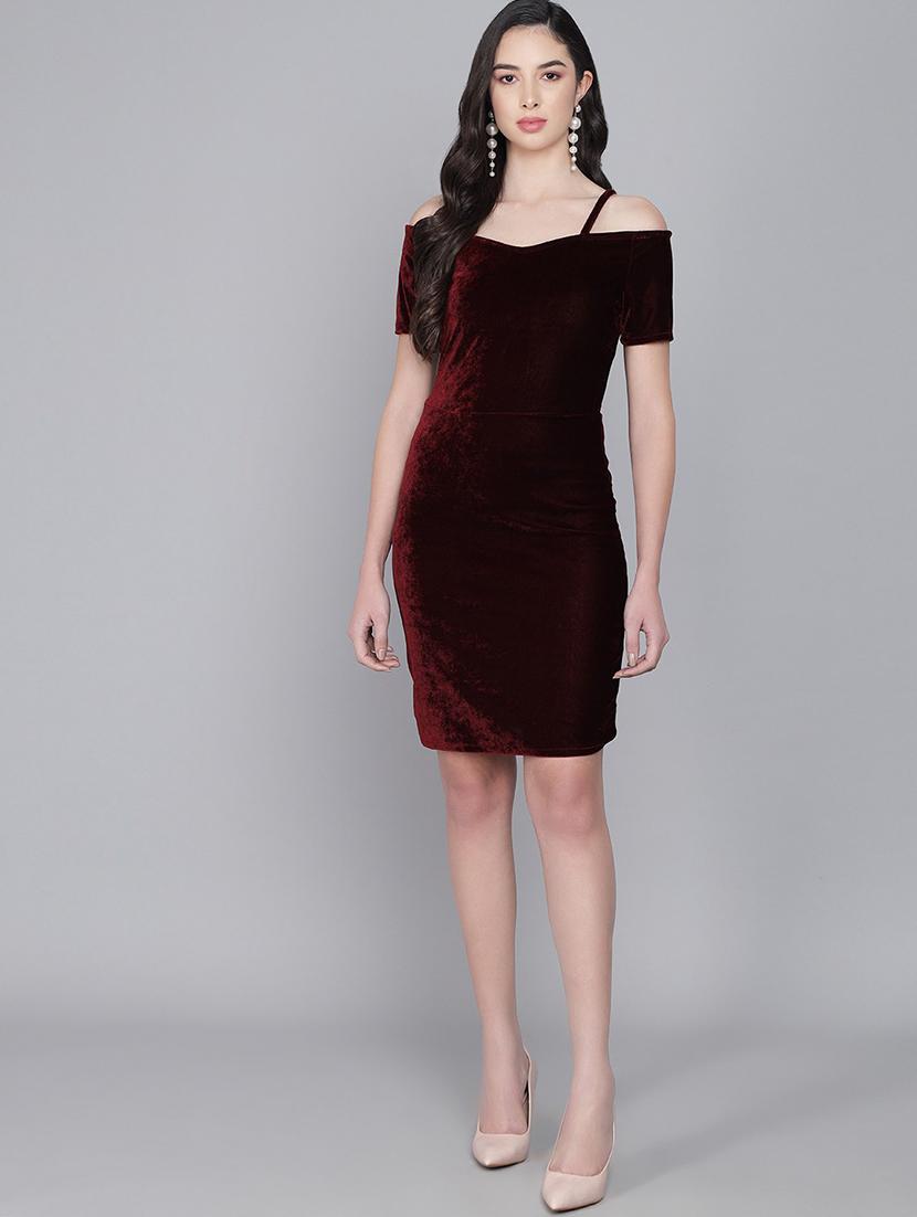 women's bodycon solid dress - 20290095 - Standard Image - 2