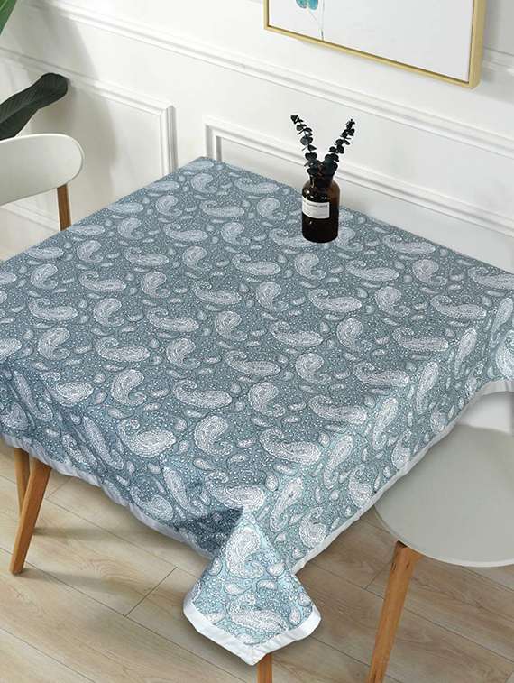 indhome life cotton square pack of 1  dining table cloth cover  4 seater, 60 x 60 inches