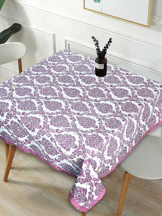 indhome life cotton square pack of 1  dining table cloth cover  4 seater, 60 x 60 inches