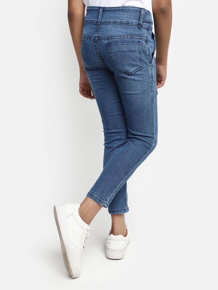girls solid slim fit jeans - 20290561 - Standard Image - 2