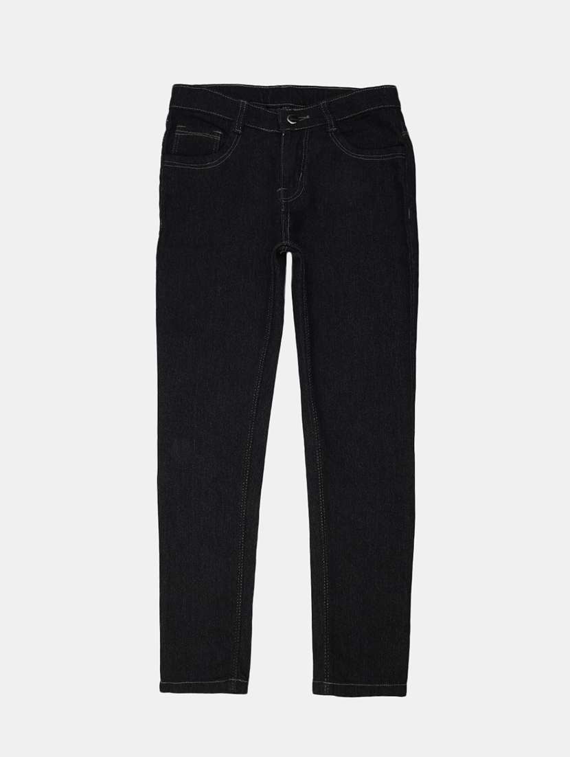 girls solid slim fit jeans