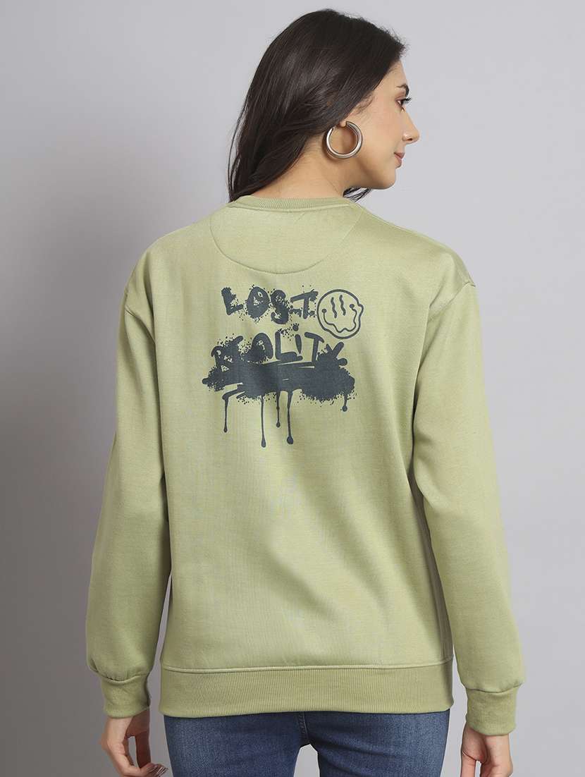 women front & back print long sleeve sweatshirt - 20291869 - Standard Image - 2