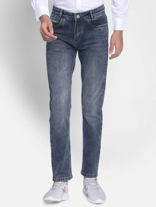Boy's Plain Skinny Fit Jeans