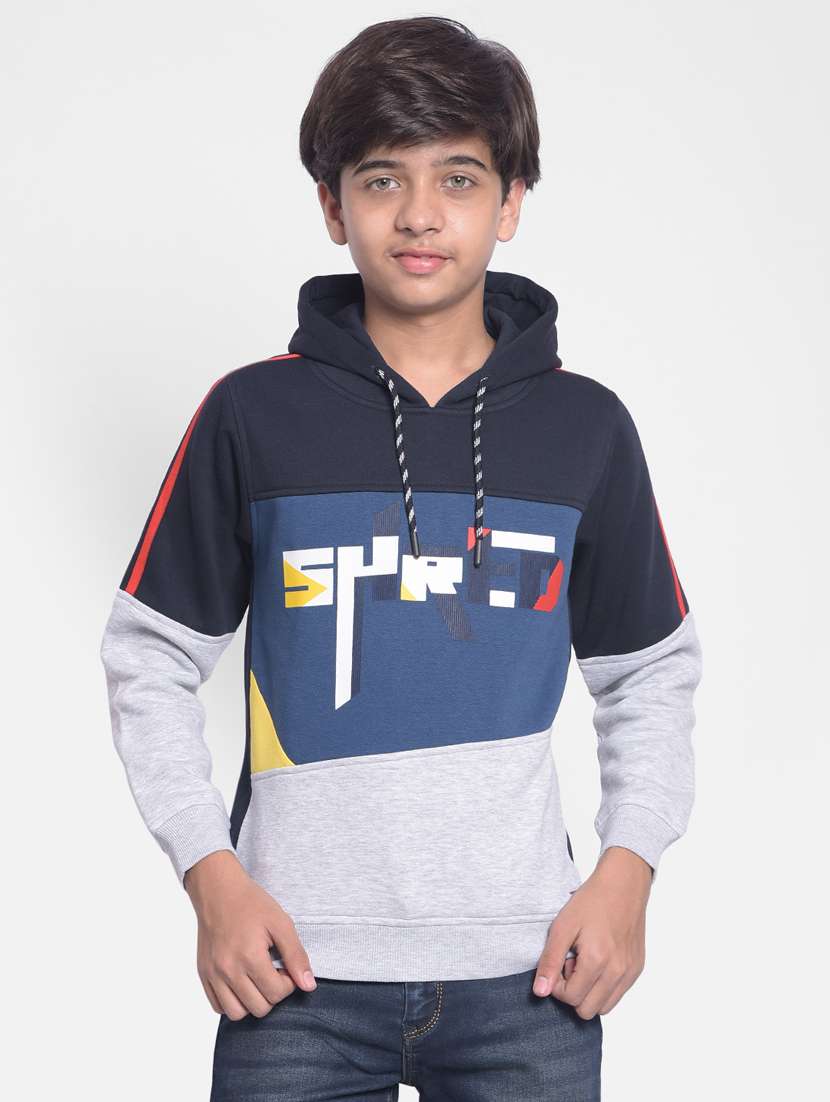 boys color block sweatshirt