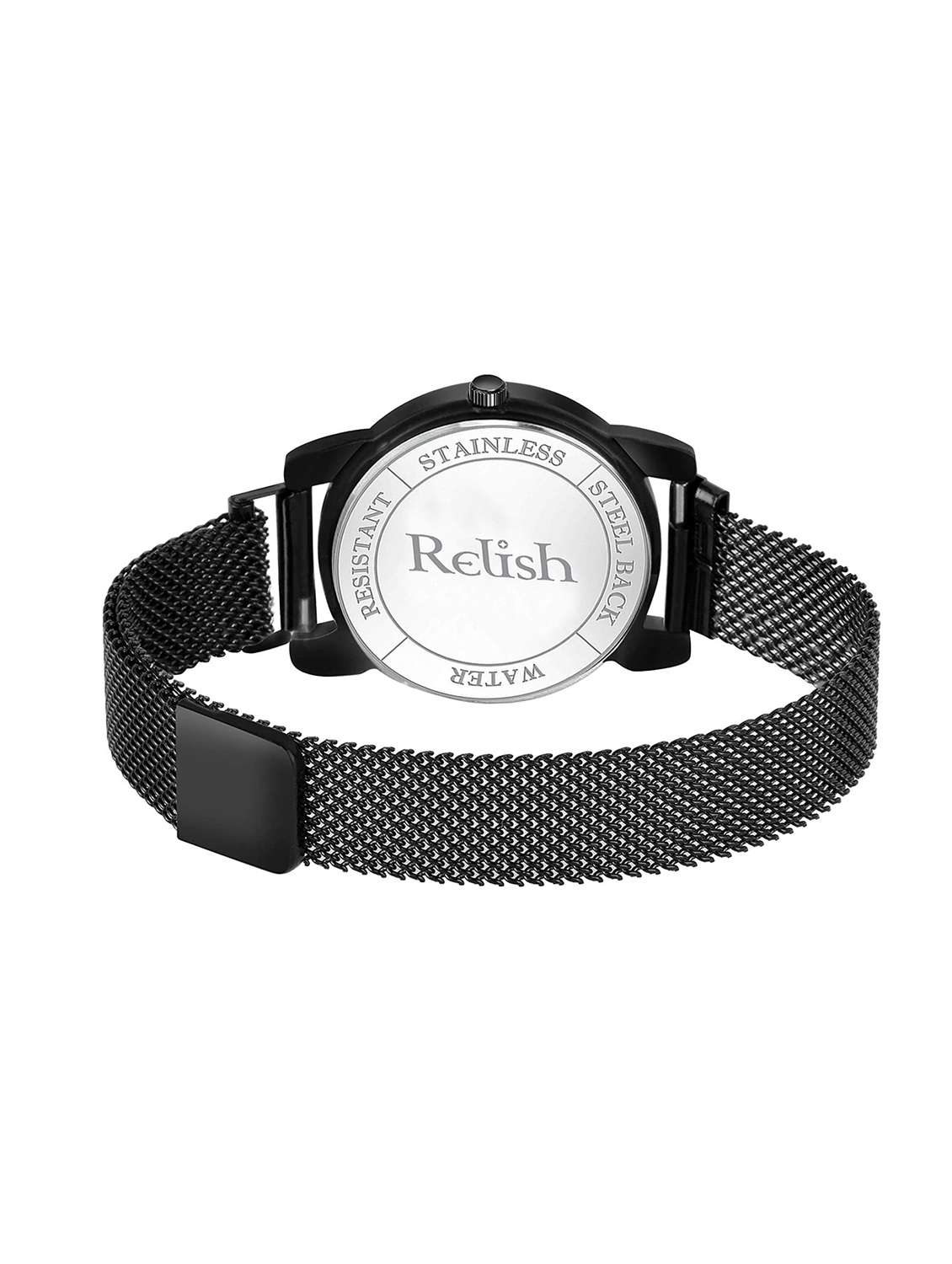 relish premium black dial & elastic band analogue watch for women & girls (re-l2007b) - 20292603 - Standard Image - 2