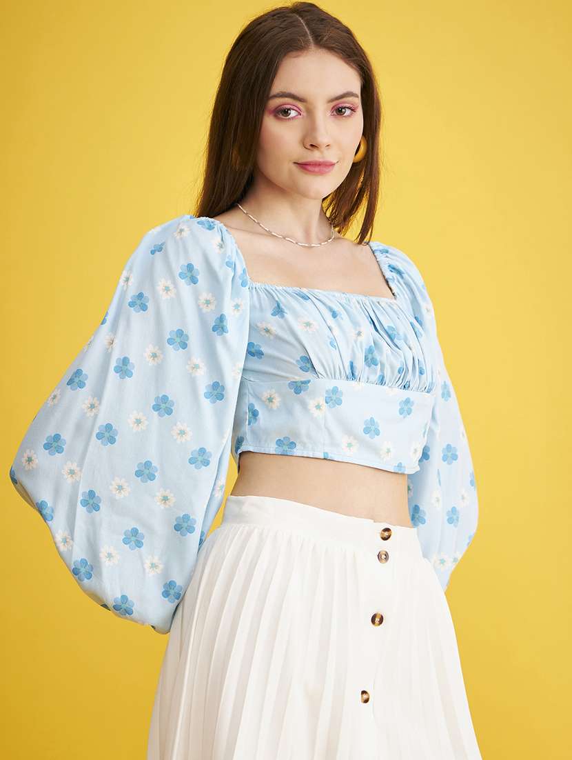 women's crop square neck top - 20293967 -  Standard Image - 2