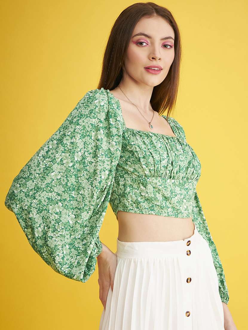 women's crop square neck top - 20293968 -  Standard Image - 2