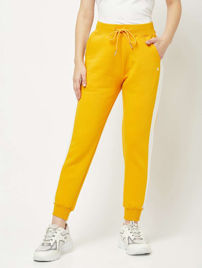 yellow color block jogger