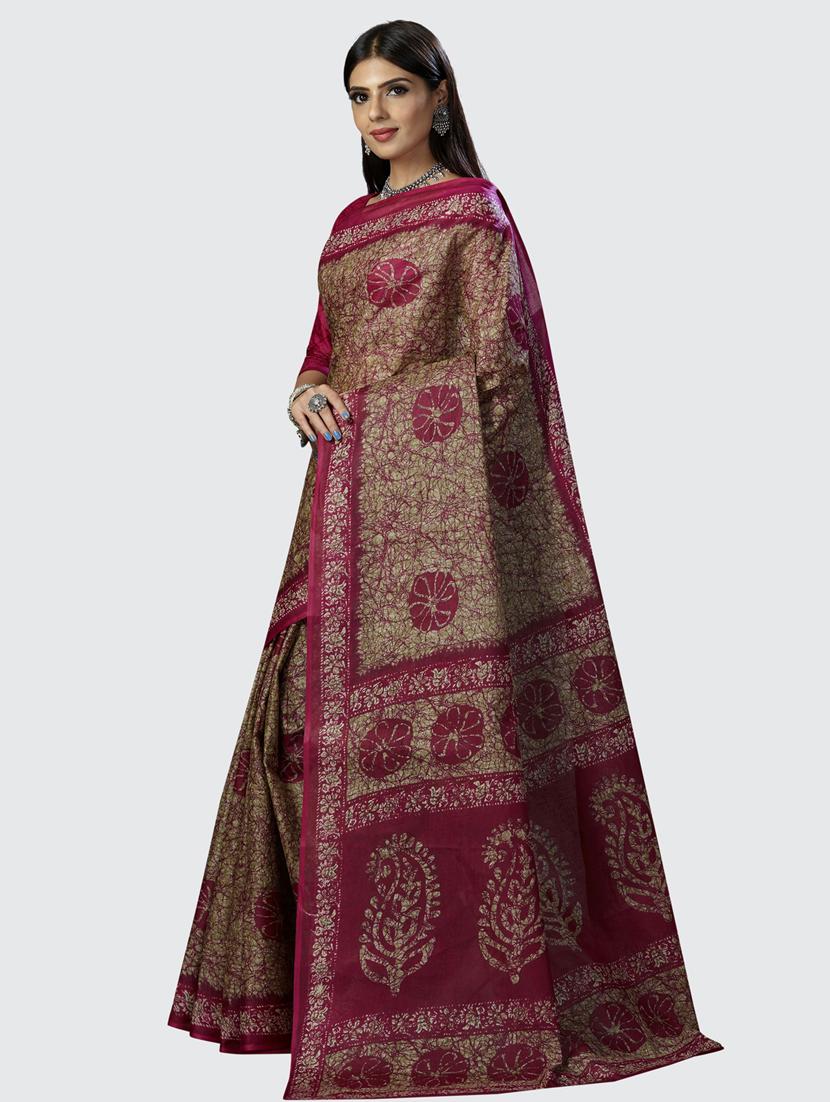multi colored printed saree with blouse - 20294849 - Standard Image - 2