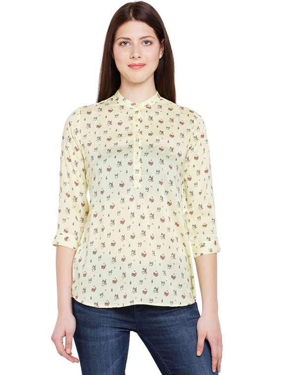 women multi color cotton blend regular top