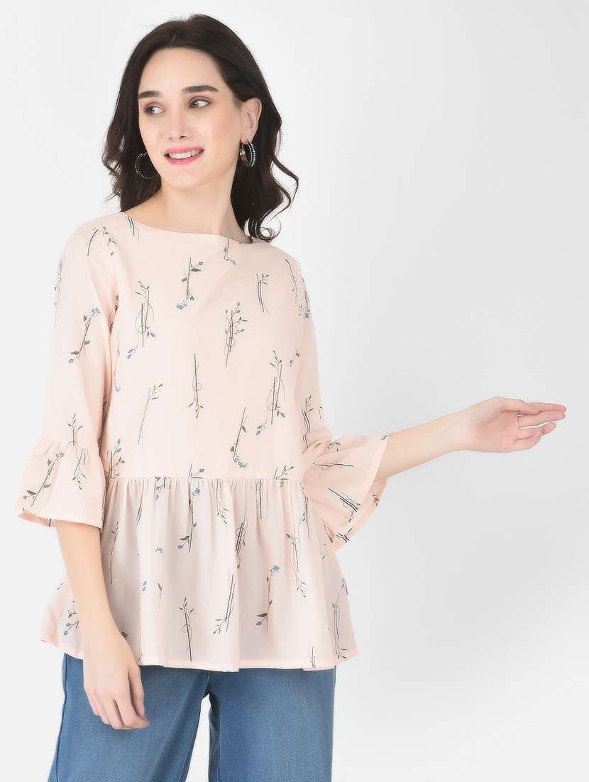 orange polyester regular top