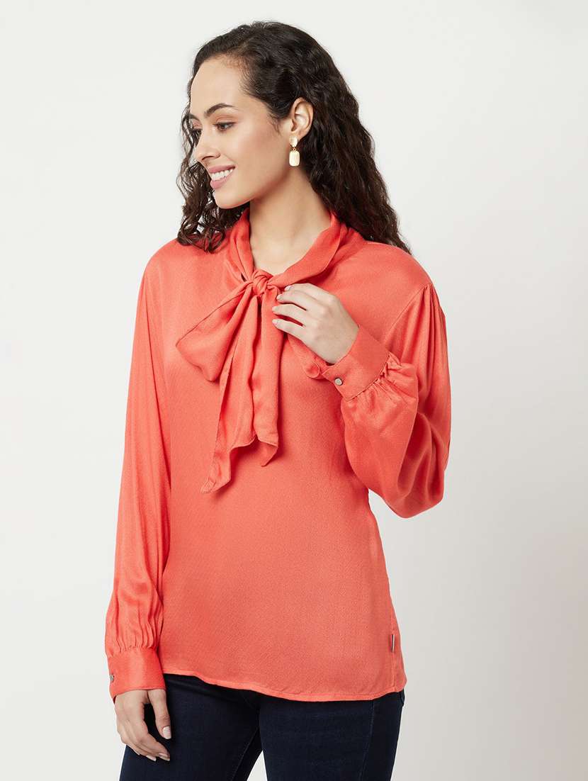 orange solid straight top - 20294911 -  Standard Image - 2