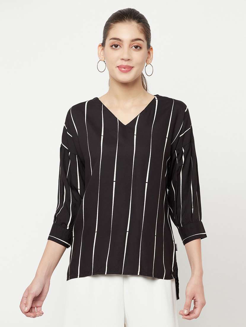 black stripes straight top