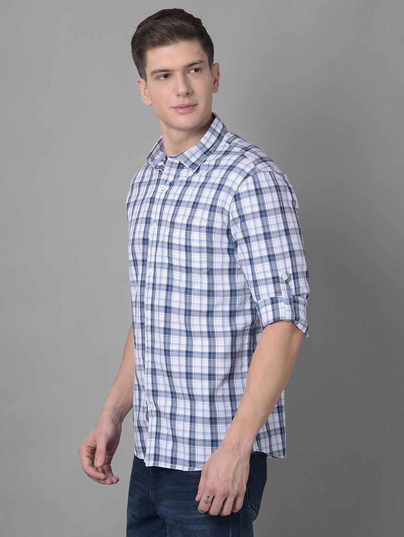 mens checks casual shirt - 20295413 - Standard Image - 2