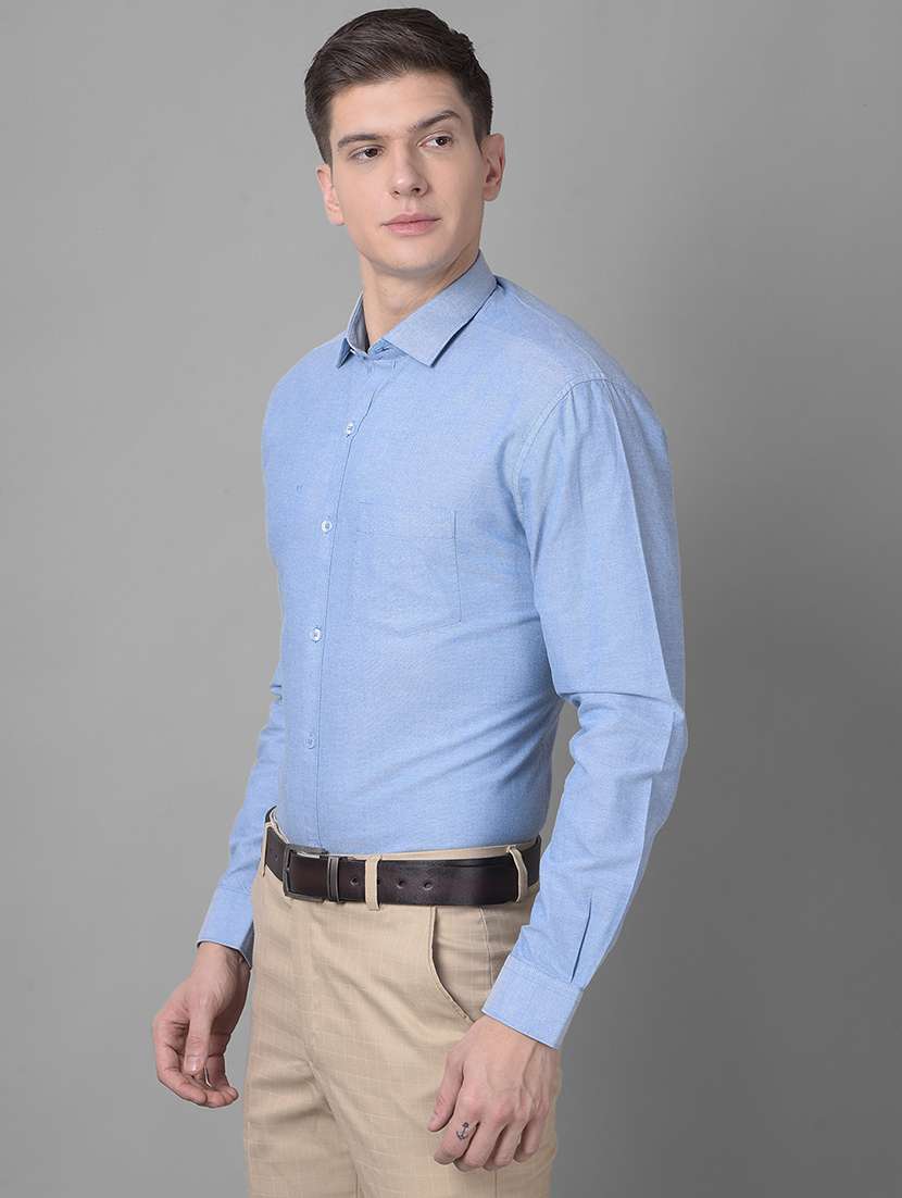 mens solids formal shirt - 20295417 - Standard Image - 2