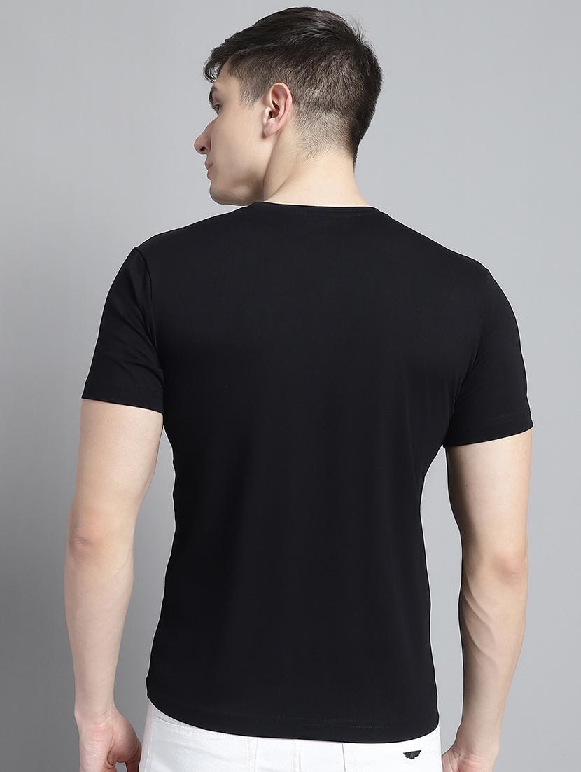 men round neck chest print t-shirt - 20295669 - Standard Image - 2