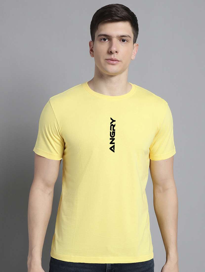 men typography print lemon sherbet cotton t-shirt - 20295725 -  Zoom Image - 0
