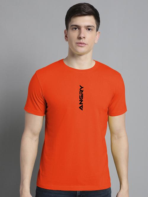 men round neck chest print t-shirt - 20295726 - Standard Image - 0