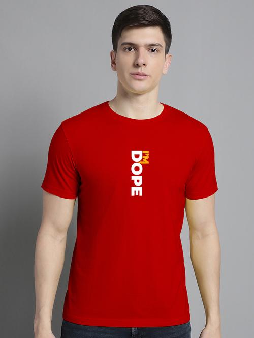 men round neck chest print t-shirt - 20295732 - Standard Image - 0