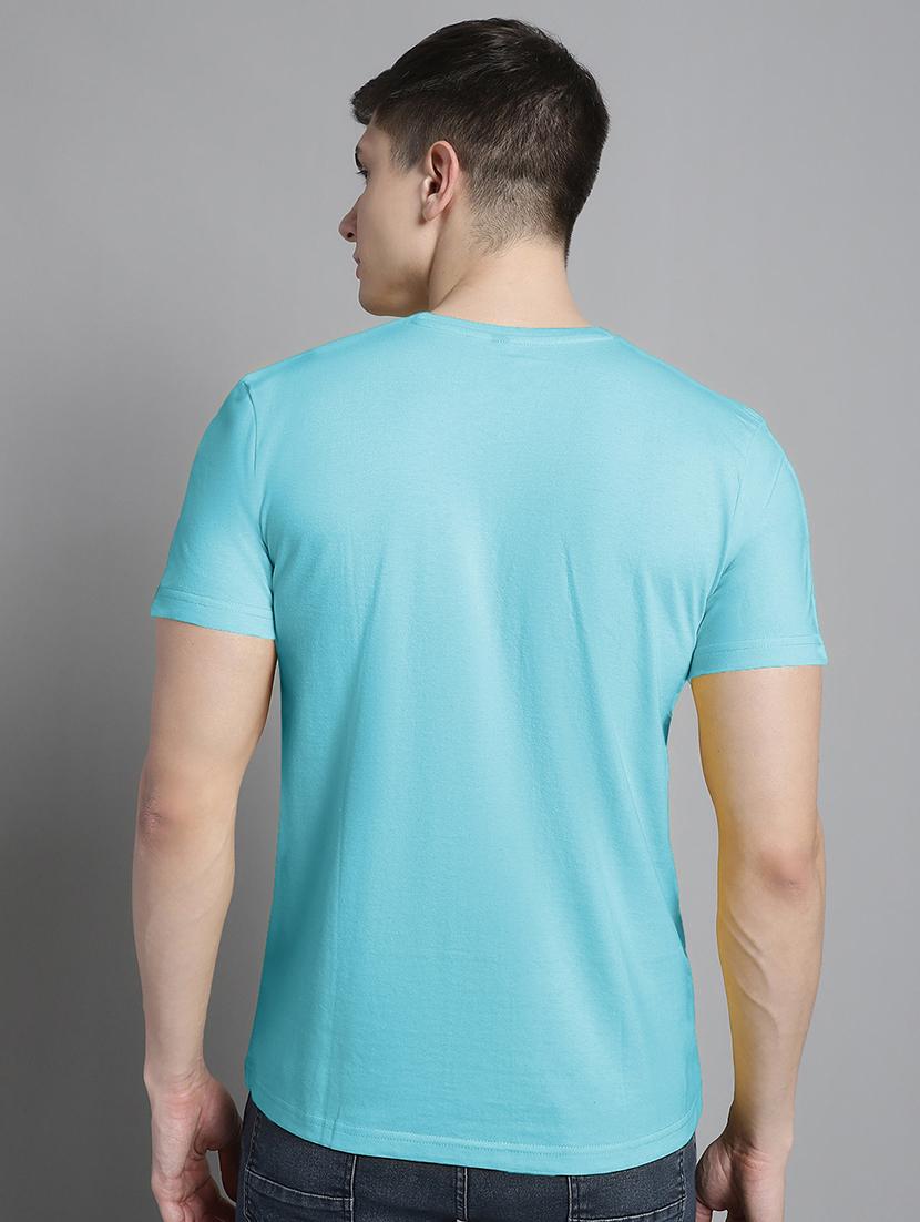 men typography print light blue cotton t-shirt - 20295748 - Standard Image - 2