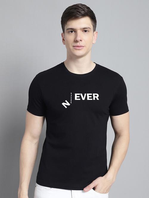 men round neck chest print t-shirt - 20295761 - Standard Image - 0