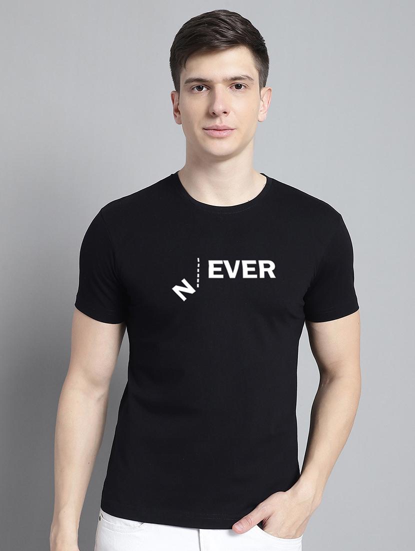 men round neck chest print t-shirt - 20295761 - Zoom Image - 0