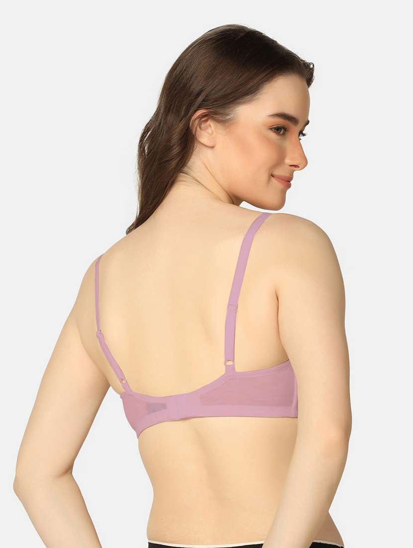 purple cotton tshirt bra - 20295825 - Standard Image - 2