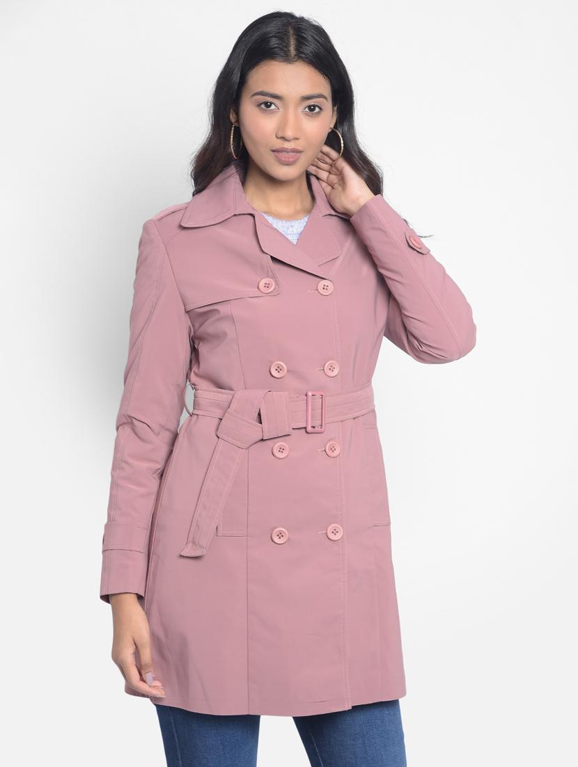 women pink polyester casual blazer - 20295952 - Standard Image - 2