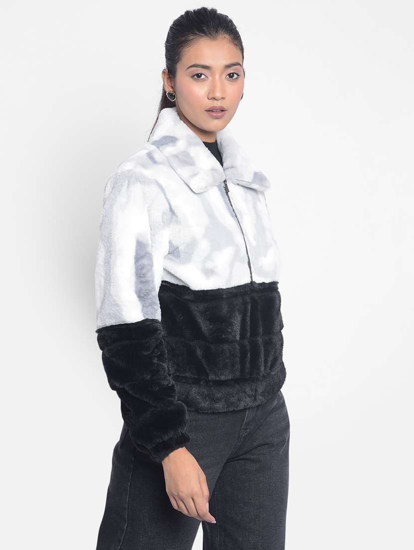 women solid long sleeve quilted jacket  - 20295959 -  Standard Image - 2