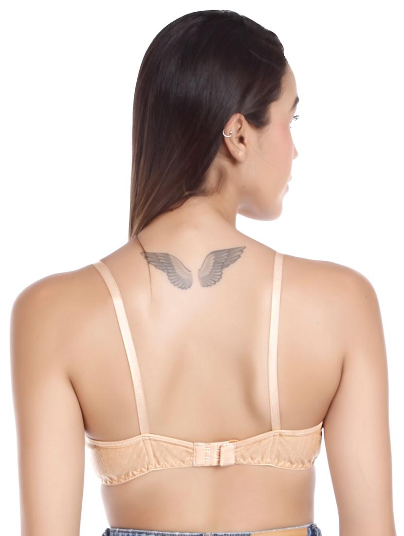 beige cotton blend regular bra - 20296360 - Standard Image - 2