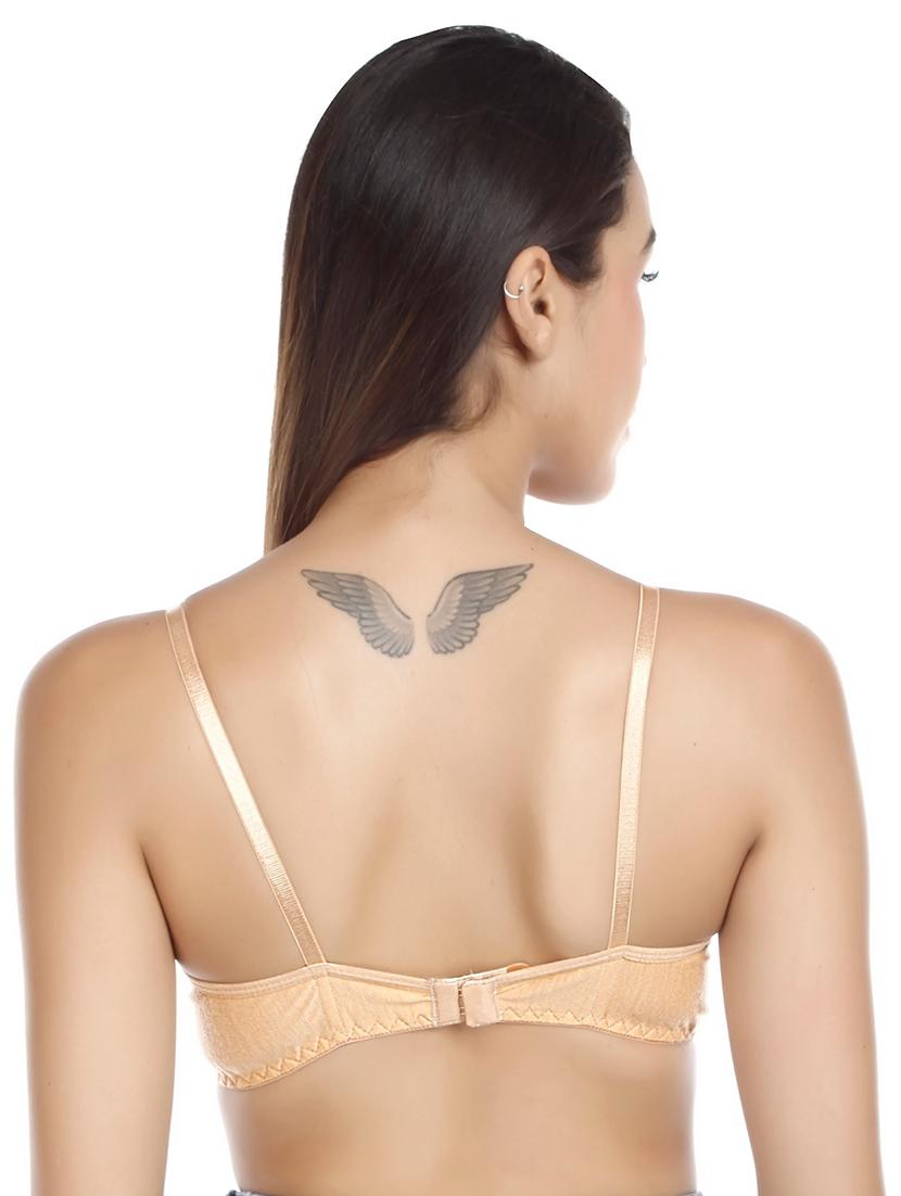 beige cotton blend regular bra - 20296365 - Standard Image - 2