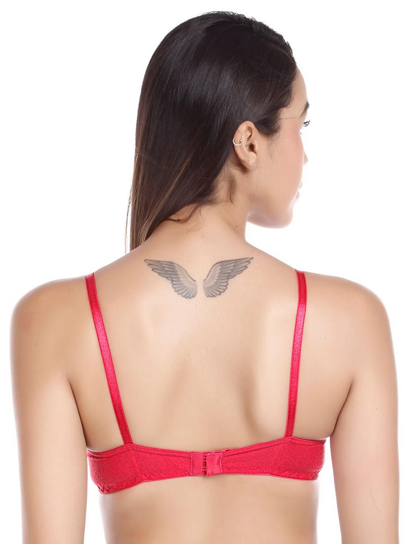 pink cotton blend regular bra - 20296366 - Standard Image - 2