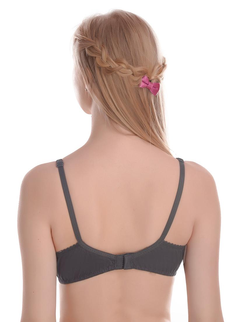 black cotton blend bralette bra - 20296373 - Standard Image - 2
