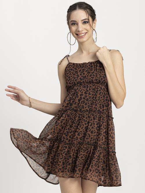 women's fit & flare color block dress - 20296482 -  Standard Image - 0