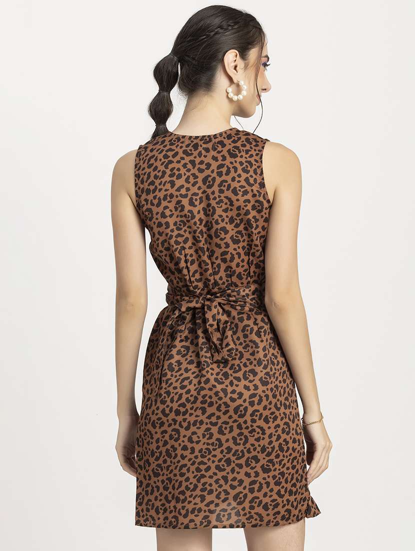 women's wrap printed dress - 20296486 -  Standard Image - 2