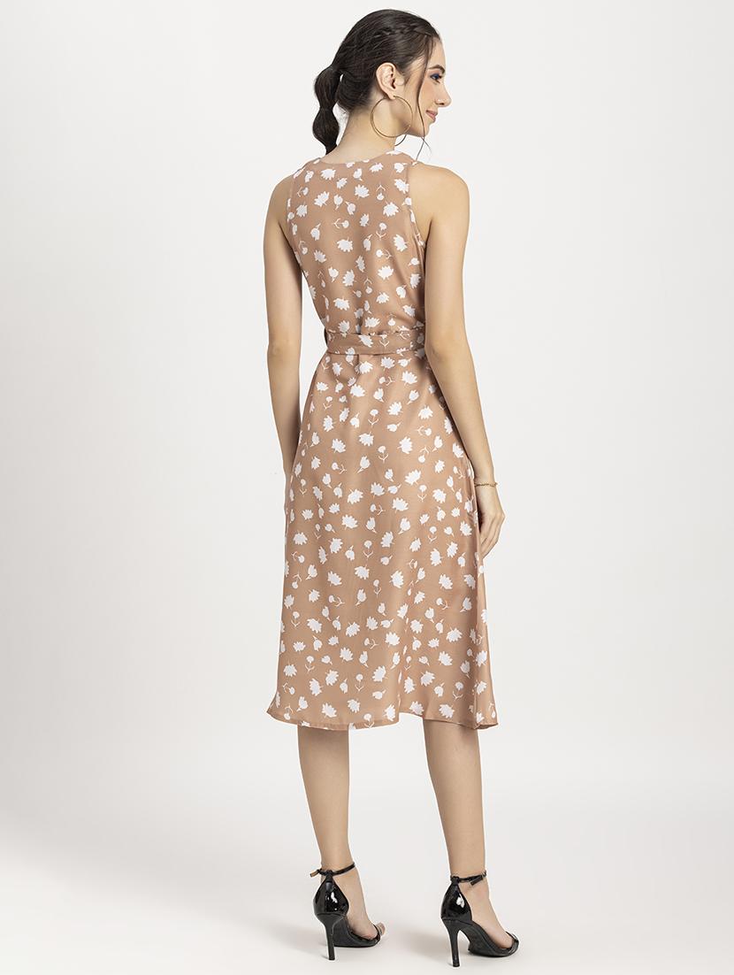 women's fit & flare floral dress - 20296525 - Standard Image - 2