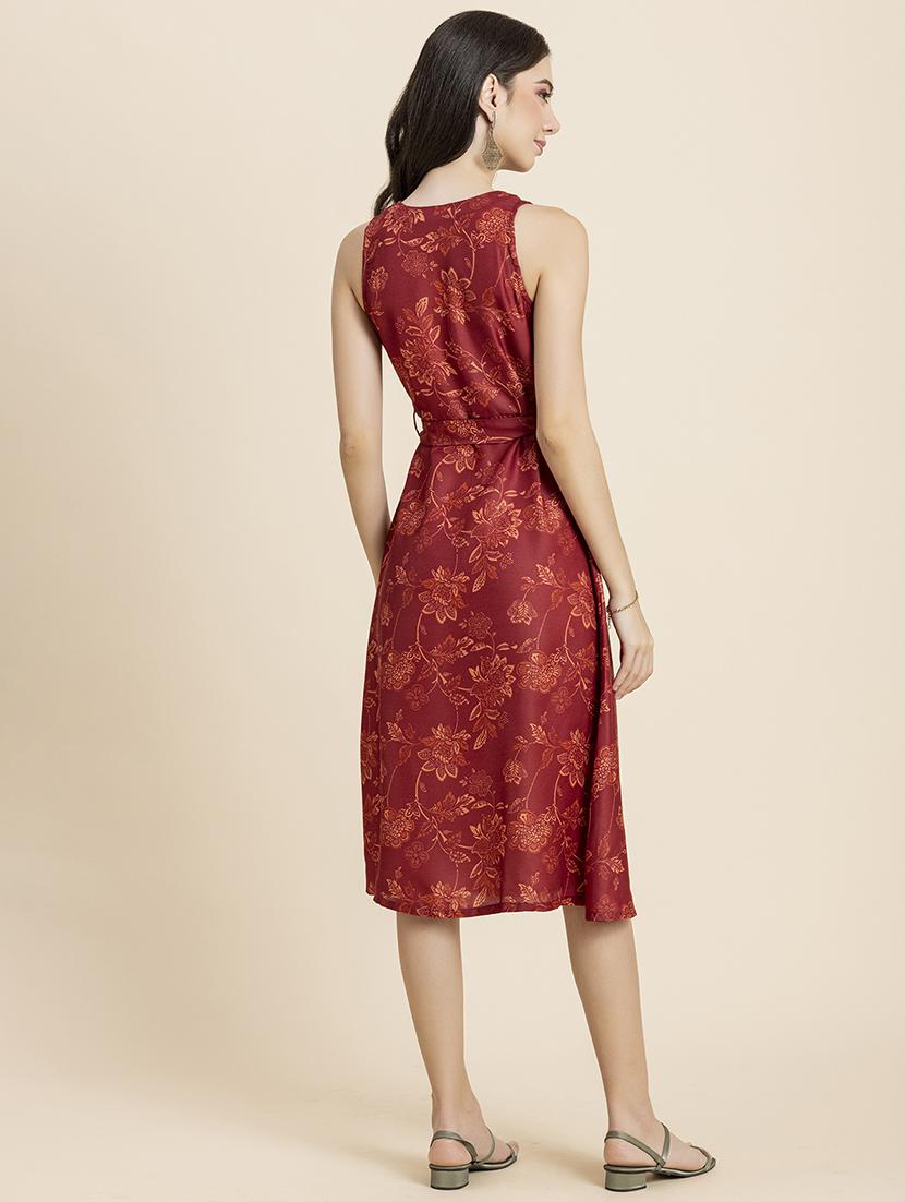 women's fit & flare floral dress - 20296526 - Standard Image - 2
