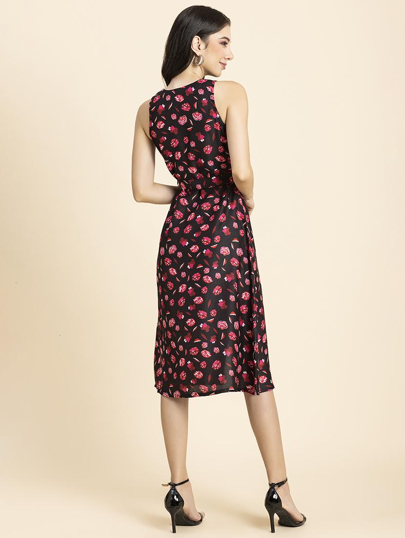 women's fit & flare floral dress - 20296528 - Standard Image - 2