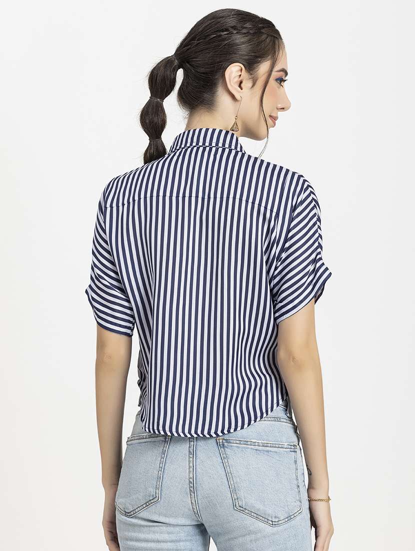 women's high-low collared top - 20296761 -  Standard Image - 2