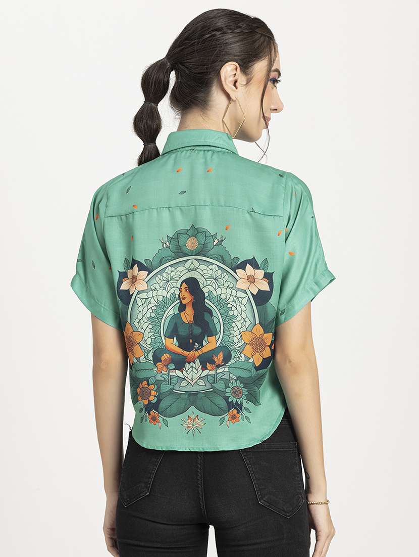 women's high-low collared top - 20296763 -  Standard Image - 2