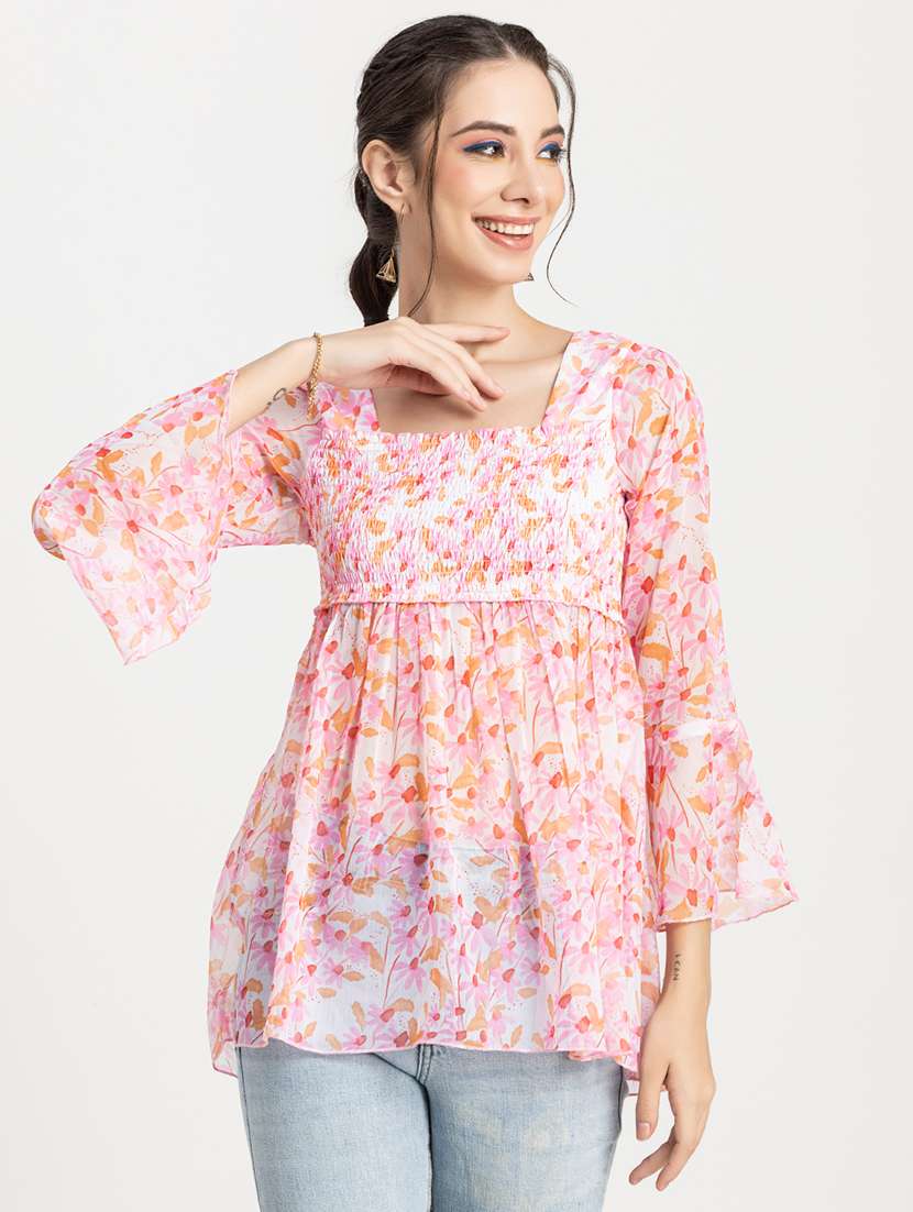 women's peplum square neck top