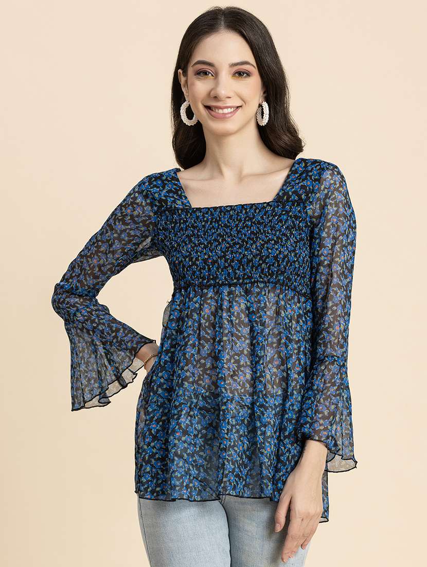 women's peplum square neck top