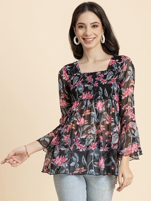 women's peplum square neck top - 20296768 -  Standard Image - 0